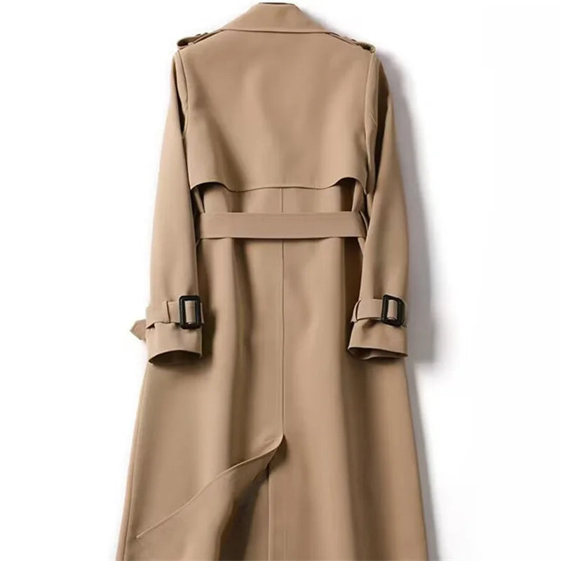 Autumn Winter Long Sleeve Trench Coat for Women 2024 Fashion Loose Office Lady Long Outerwears Jacket Coats Female Clothing