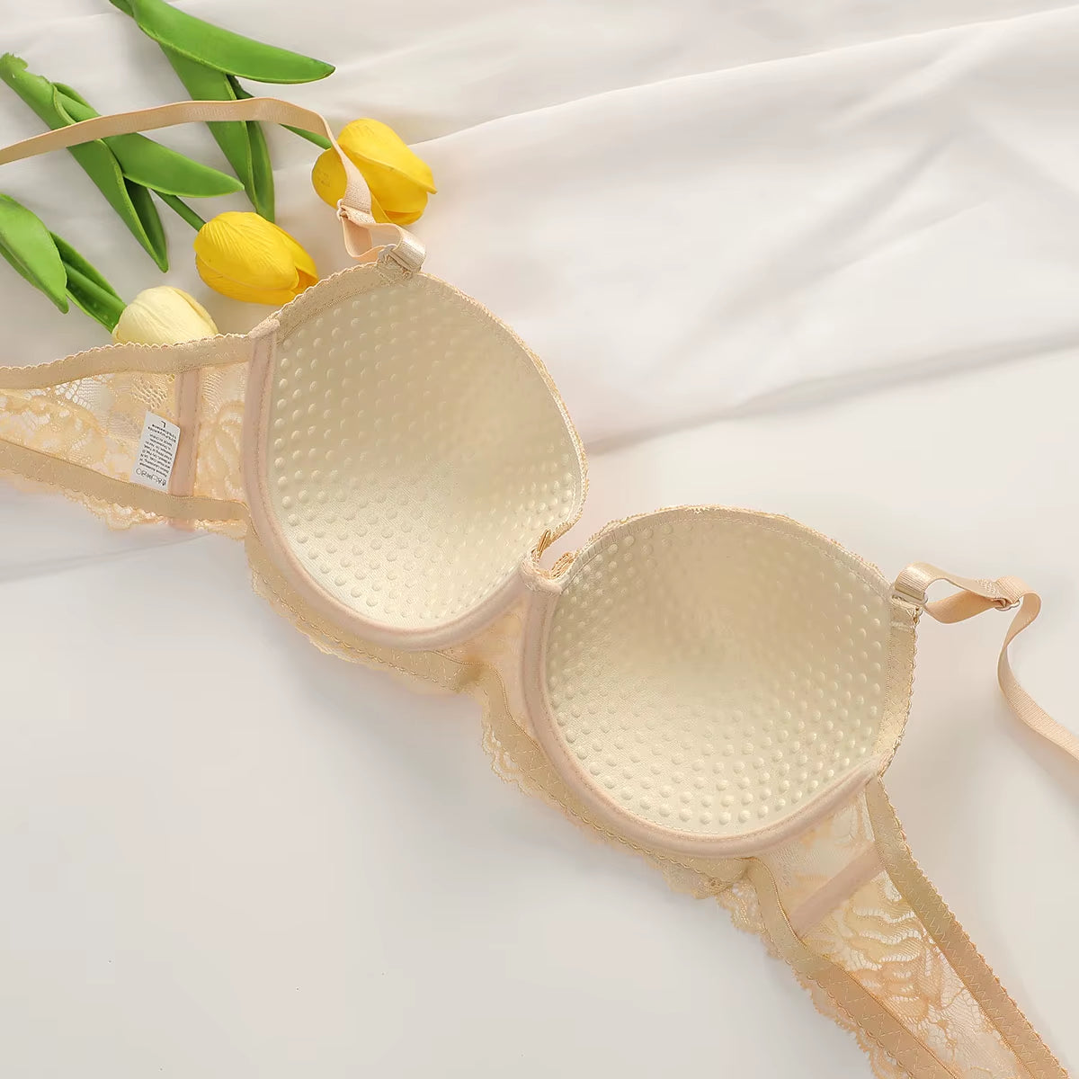 2Pieces Bras and Panty Sets Sexy Lace Transparent Floral Clothing Underwire Push up Lingeries for Woman