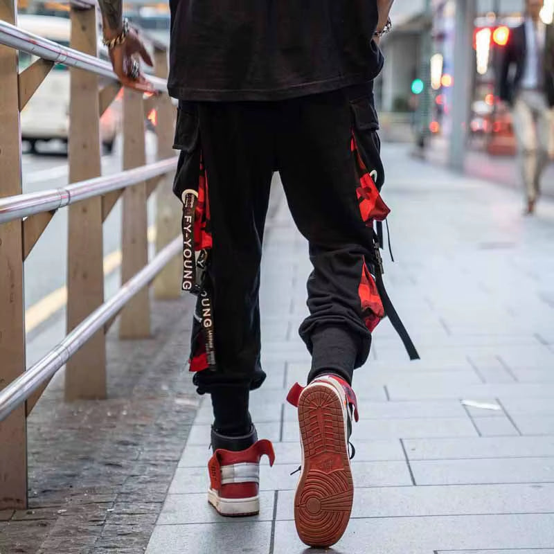 Fashion Men Cargo Pants Y2K Techwear Streetwear Harajuku High Street Hip Hop Jogging Male Trousers Sports Patchwork Clothing
