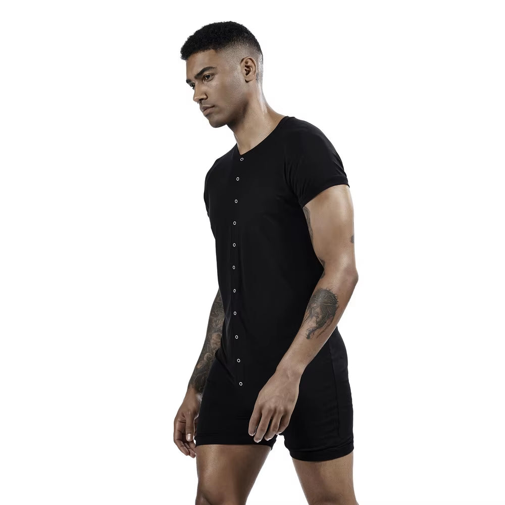 Slimming Underwear Body Shaper Corset Button Top Shapewear Faja Hombre Tight Shirt Slimming Underwear Bodysuit Men Solid Vest