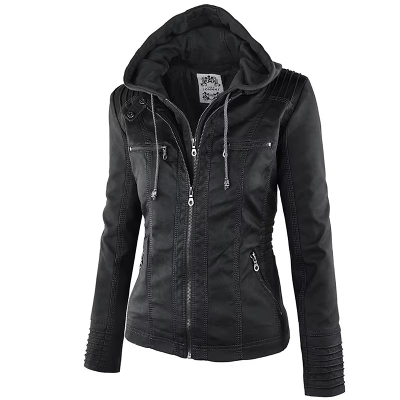 Winter Faux Leather Jacket Women Casual Basic Coats 2025 Ladies Basic Jackets Waterproof Windproof Coats Female Ropa De Mujer