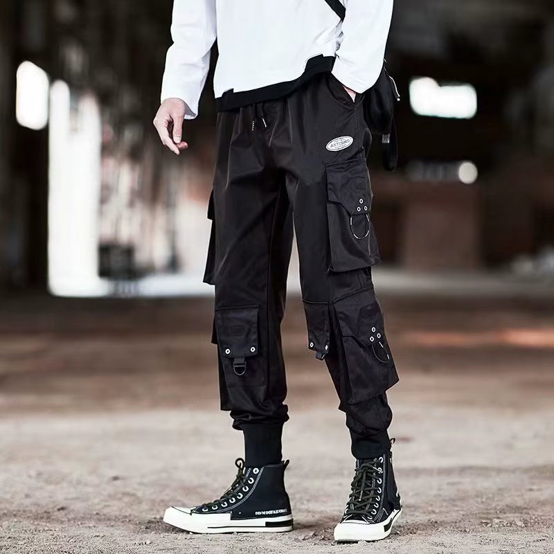 Fashion Men Cargo Pants Y2K Techwear Streetwear Harajuku High Street Hip Hop Jogging Male Trousers Sports Patchwork Clothing