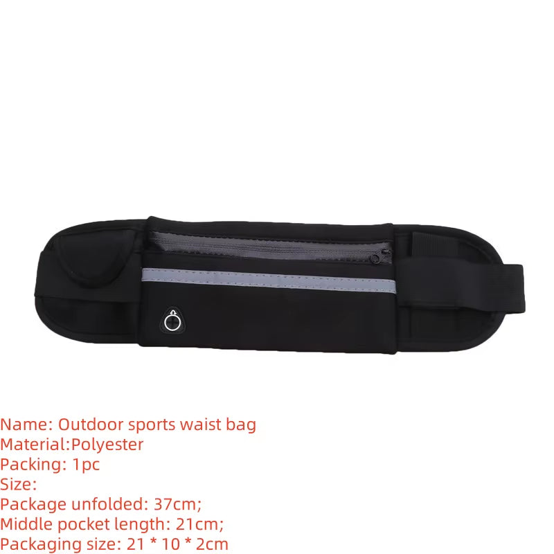 Sports Fanny Pack Women Belt Bag Men Running Waist Bag Phone Black Gym Bags Running Accessories