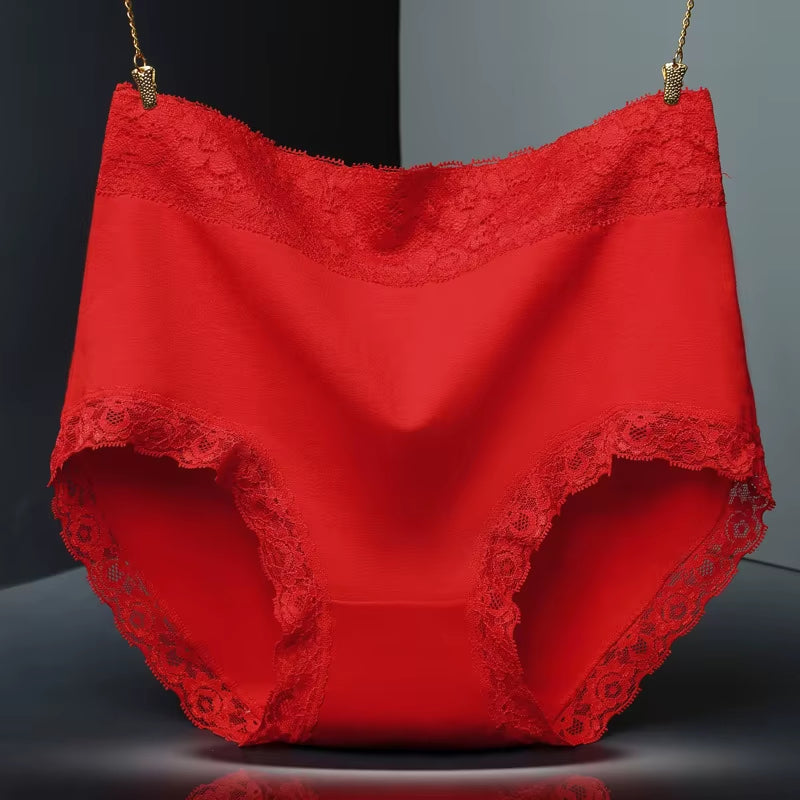 3Pcs/Lot Women'S Panties Lace Underwear for Female Cotton High Waist Briefs plus Size Calcinha Lingeries Panty Ladies Underpant