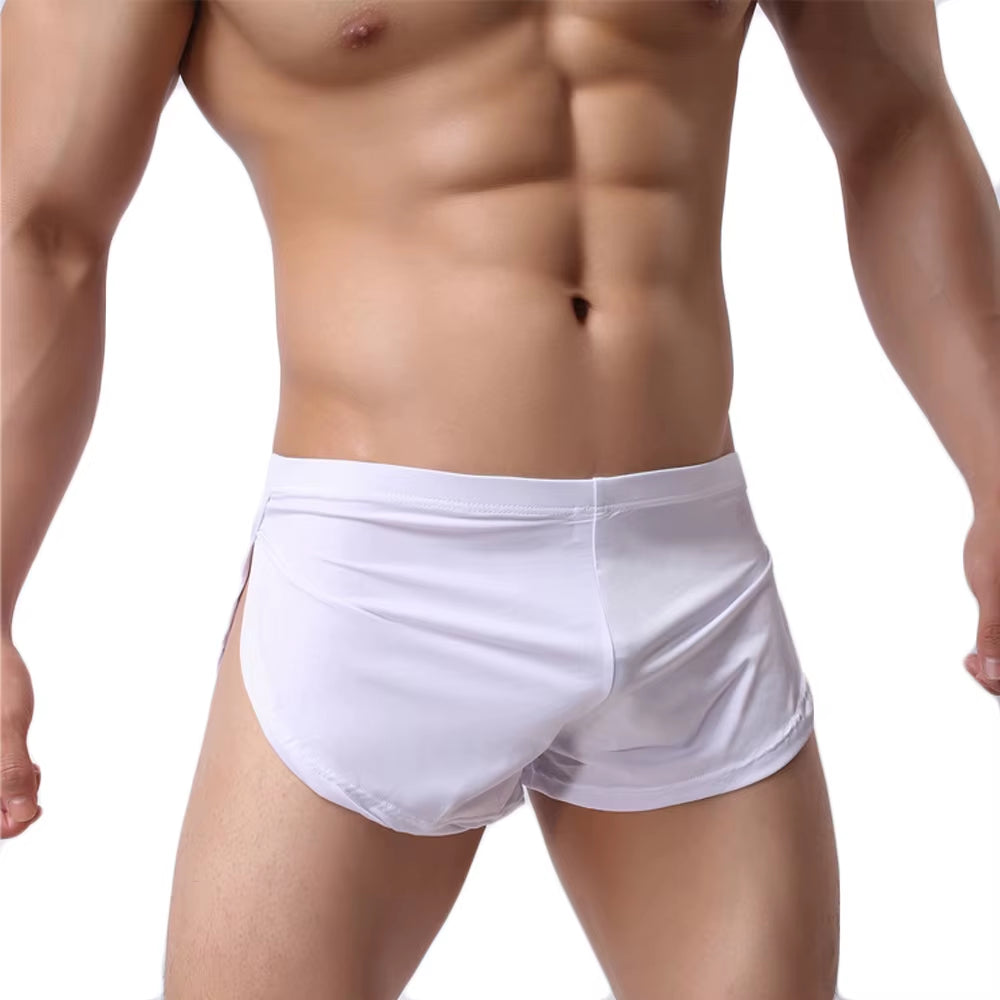 Men'S Panties Underwear Boxers Man Boxer Pajamas Side Split Underpants Breathable Cueca Homem Shorts Bottoms