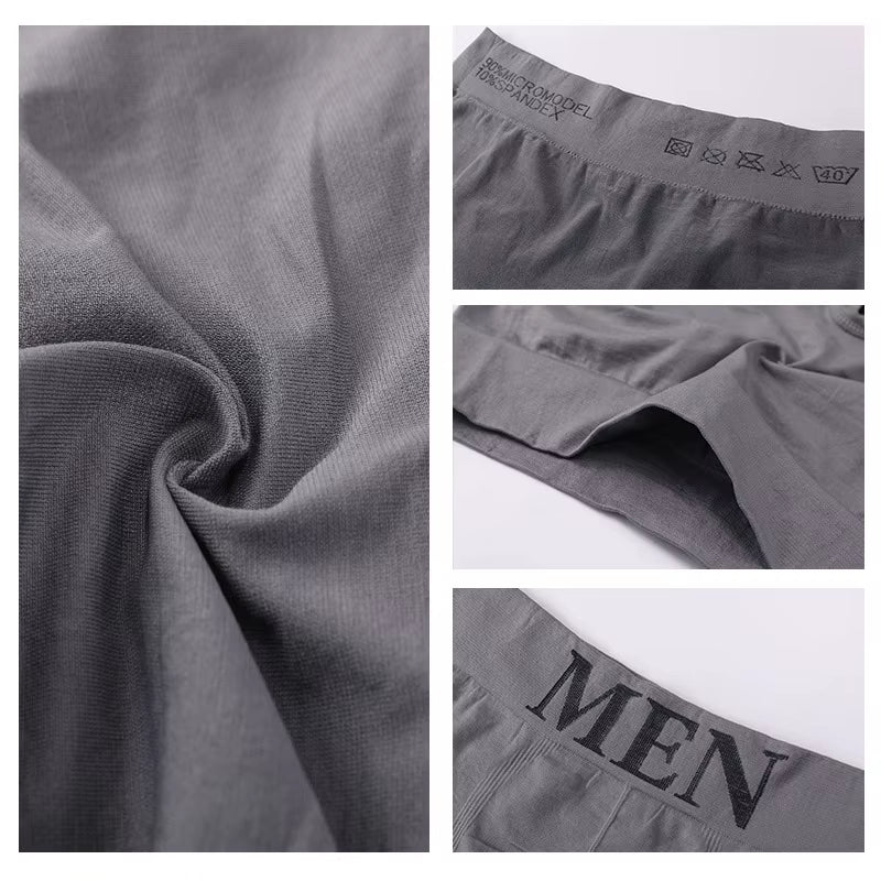3Pcs/Lot Male Panties Men'S Underwear Boxers Breathable Man Boxer Solid Underpants Comfortable Brand Shorts Black Blue Underwear