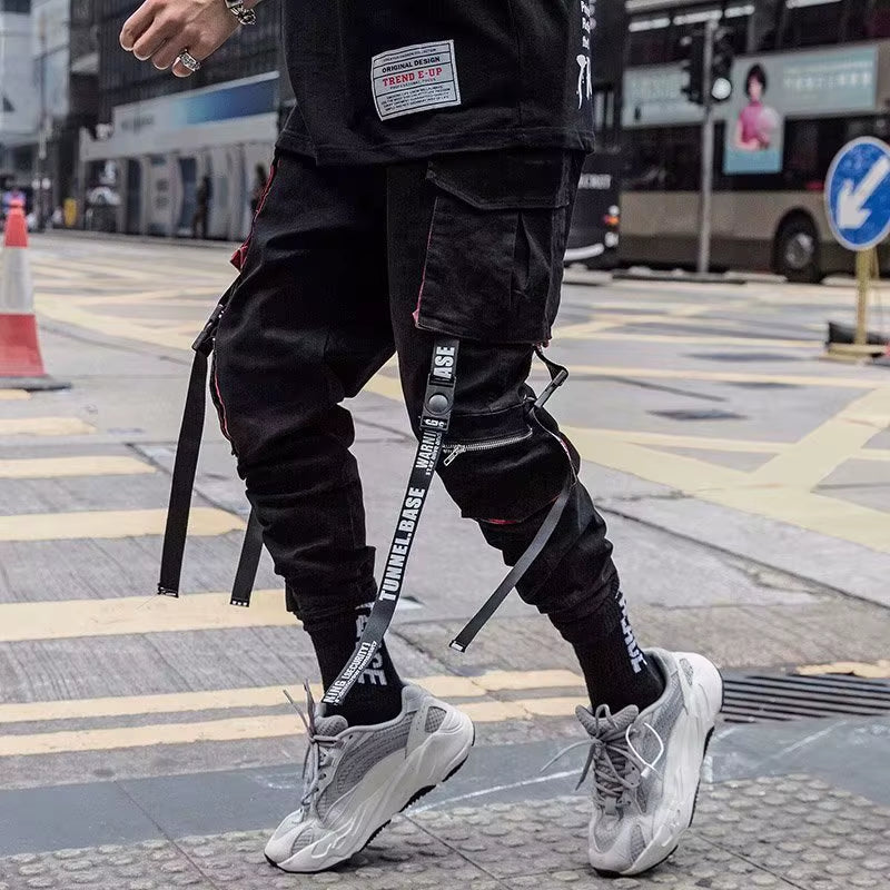 Fashion Men Cargo Pants Y2K Techwear Streetwear Harajuku High Street Hip Hop Jogging Male Trousers Sports Patchwork Clothing
