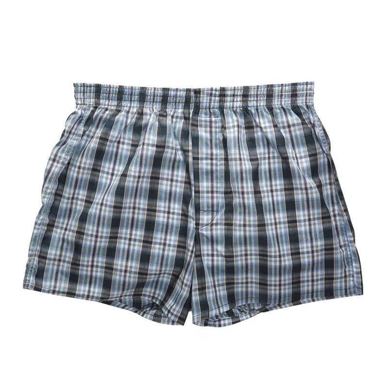 10Pcs/Lot Mens Underwear Boxers Shorts 100% Cotton Underwear Soft Plaid Boxer Male Panties Comfortable Breathable Boxers Mens