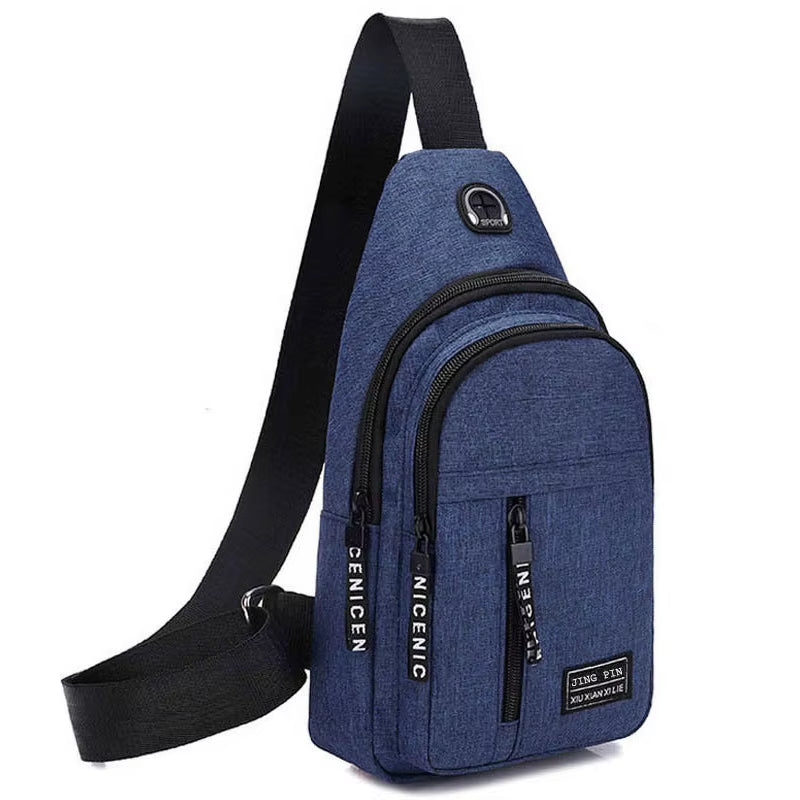 New Men Shoulder Bags Chest Bag Multifuncional Crossbody Bags Travel Sling Bag