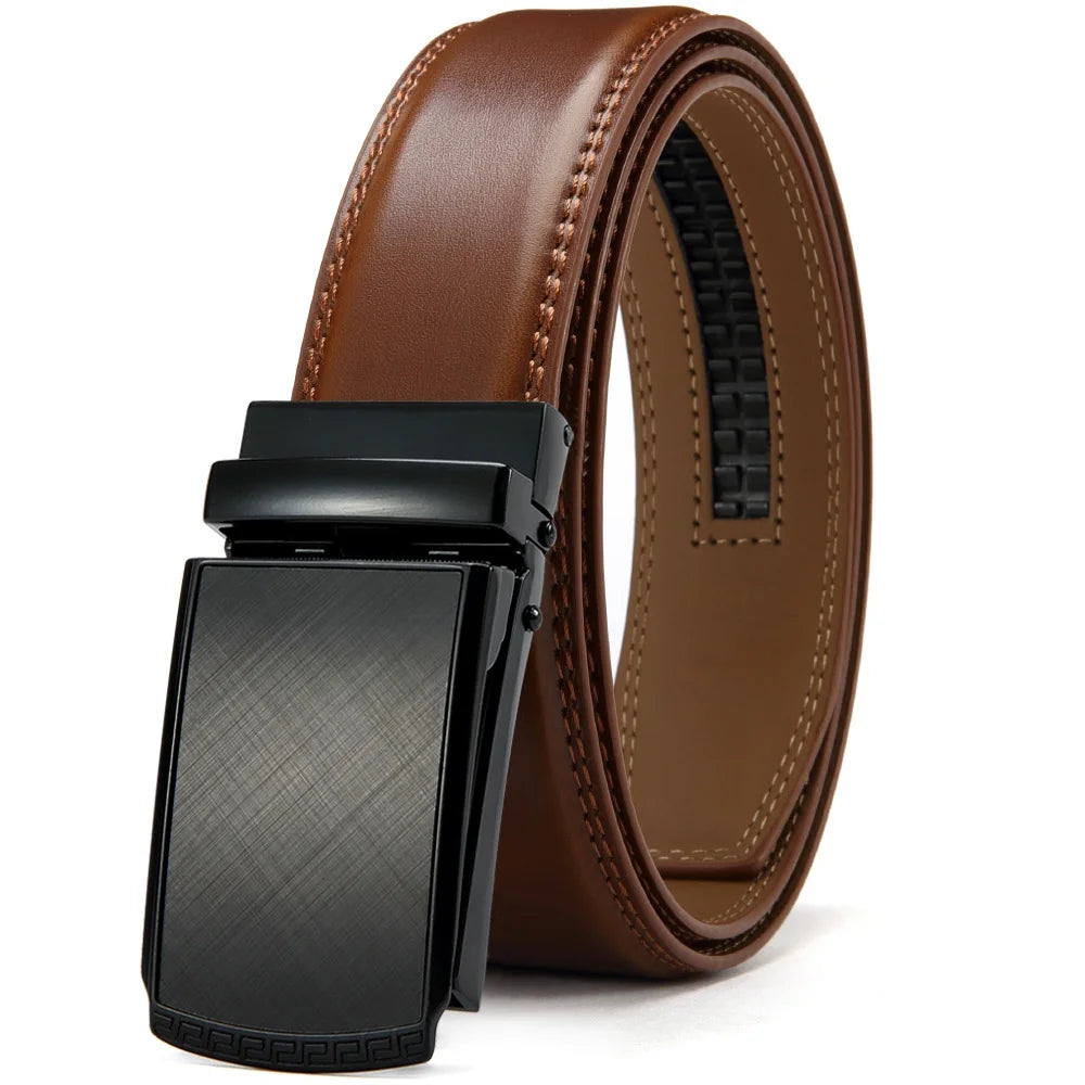Mens Leather Belt Multiple Colors Automatic Available Belts Leisure Fashion Ratchet Belts for Men Pants Waistband