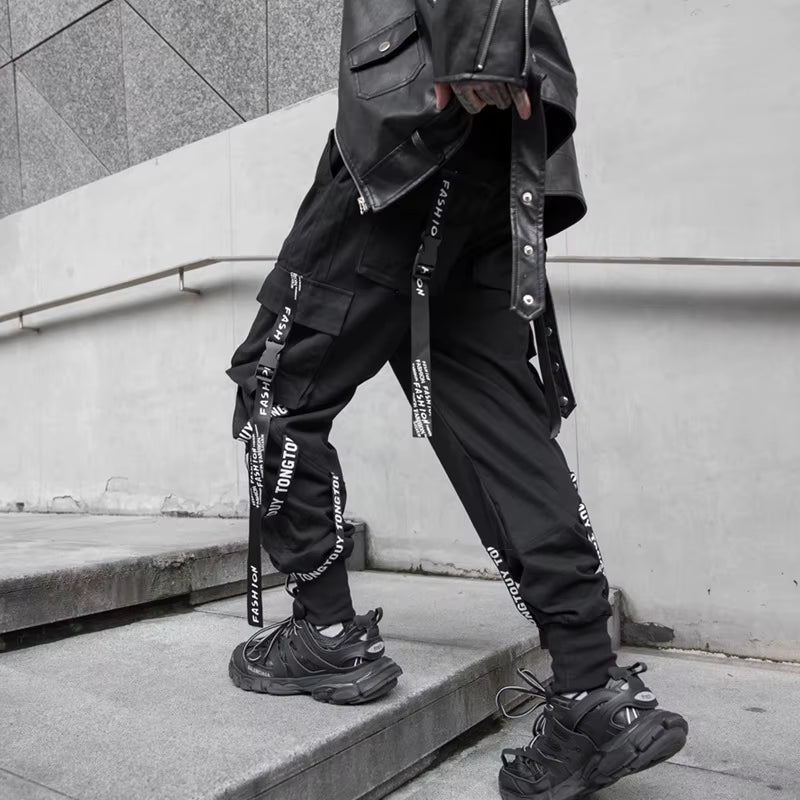 Fashion Men Cargo Pants Y2K Techwear Streetwear Harajuku High Street Hip Hop Jogging Male Trousers Sports Patchwork Clothing