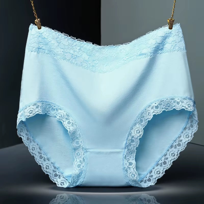3Pcs/Lot Women'S Panties Lace Underwear for Female Cotton High Waist Briefs plus Size Calcinha Lingeries Panty Ladies Underpant