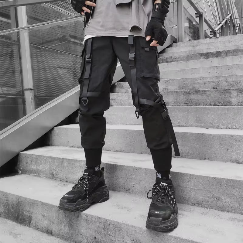 Fashion Men Cargo Pants Y2K Techwear Streetwear Harajuku High Street Hip Hop Jogging Male Trousers Sports Patchwork Clothing