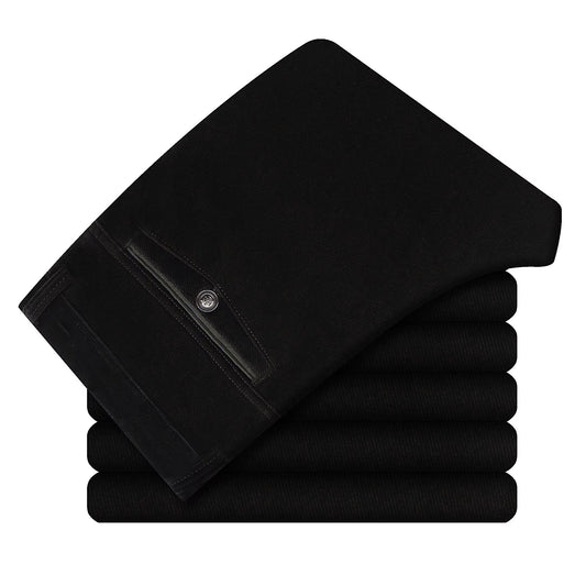 Winter Pants Men Golf Corduroy Long Brushed Fleece Thermal Baggy Middle Aged Elderly Dad Straight Business Plush Thick Trousers